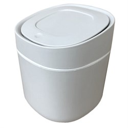 Контейнер, урна, ведерко для мусора с микролифтом НАСТОЛЬНОЕ, 2,8 л, 155х135 мм, серый, BOOMHOUSE (БУМХАУС), 238899 - фото 16959614