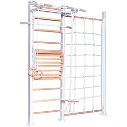 ДСК Perfetto Sport Scala in legno con rete 1 bianco-naturale - фото 16961056