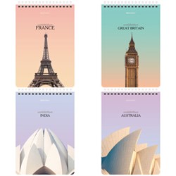 Блокнот А5 (146х206 мм), 80 л., гребень, картон, жесткая подложка, клетка, BRAUBERG, "Архитектура", 114382 - фото 17000746