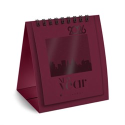 Календарь-домик настольный на гребне, 2026 г., BRAUBERG, 110х120 мм, БОРДОВЫЙ, 117284 - фото 17000758