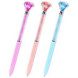 Ручка поворотная с топпером шариковая FUNSTER "SHINE BRIGHT", СИНЯЯ, ассорти, пишущий узел 0,7 мм, линия письма 0,35 мм, 144377 - фото 17000772