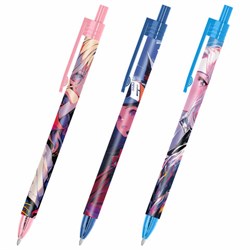 Ручка шариковая автоматическая с принтом FUNSTER "ANIME", корпус soft-touch, СИНЯЯ, пишущий узел 0,7 мм, линия письма 0,35 мм, 144406 - фото 17000781