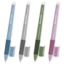 Ручка стираемая гелевая с эргономичным грипом BRAUBERG "RESTART MORANDI", СИНЯЯ, игольчатый пишущий узел 0,5 мм, линия письма 0,25мм, 144416 - фото 17000785