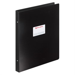 Папка на 4 кольцах БОЛЬШОГО ФОРМАТА А3, ВЕРТИКАЛЬНАЯ, 30 мм, черная, 0,8 мм, BRAUBERG "Стандарт", 225766 - фото 17000834