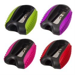 Точилка BRAUBERG "Space Neon", пластиковая, корпус ассорти, 228434 - фото 17000838