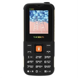 Телефон мобильный TEXET TM-D400, 2 SIM, 1,77", 32 Мб, microSD, FM, MP3, IP54, фонарик, черный, 127371 - фото 17000917