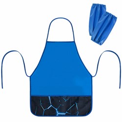 Накидка фартук с нарукавниками для труда BRAUBERG, 3 кармана, 46x54 см, "Digital lava", 272449 - фото 17000934