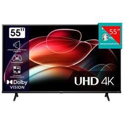 Телевизор HISENSE 55A6K, 55" (139 см), 3840x2160, 4K, 16:9, Vidaa, Wi-Fi, черный - фото 17001008