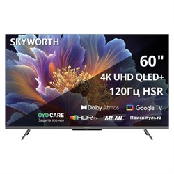 Телевизор SKYWORTH 60Q66H, 60" (152 см), QLED+, 3840x2160, 4K, 16:9, Google TV, Wi-Fi - фото 17001086