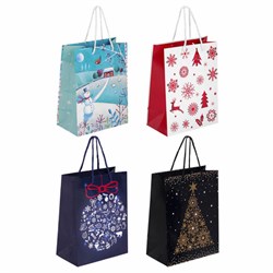 Пакет подарочный (1 штука) новогодний, 18х10х23 см, "Collection Medium", ассорти, ЗОЛОТАЯ СКАЗКА, 591951 - фото 17001126