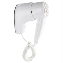 Фен для волос настенный KSITEX F-2000 H, 1200 Вт, пластик, 2 скорости, белый - фото 17001242
