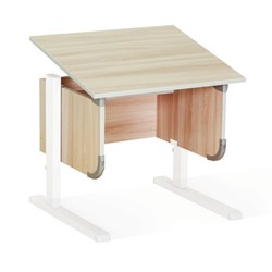 Столешница 900х500 мм, корпус парты ДЭМИ СУТ.28, ЛДСП ясень, пластик серый - фото 17001313