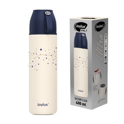 Термос 0,4 л JOYLUX (ДЖОЙЛЮКС) ULTRA, нержавеющая сталь SUS304, крышка/кружка + ремешок, звезды, 700311 - фото 17001386