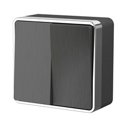 Двухклавишный выключатель WERKEL W5020004 - фото 17017995