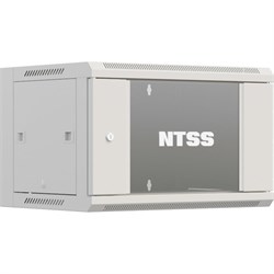Настенный телекоммуникационный шкаф NTSS W 15U 600x600x770мм, 2 профиля 19, дверь стеклянная, боковые стенки съемные, задняя стенка, разобран - фото 17023115
