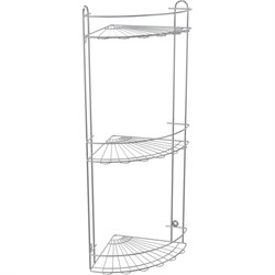 Угловая тройная полка для ванной комнаты и кухни Fora Romia - фото 17024562