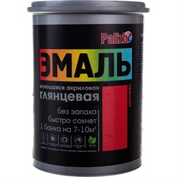 Акриловая эмаль Palizh глянцевая 604 красная 1кг 1/6 - фото 17026351