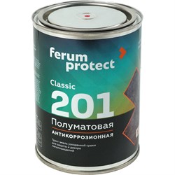 Быстросохнущая грунт-эмаль Ferumprotect 3-в-1 белая ПОЛУМАТОВАЯ 0,9 кг - фото 17028342