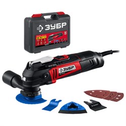 Многофункциональный инструмент (реноватор), 500 Вт, 19000 кол/мин, OQIS, набор насад ЗУБР МФИ-500 КН - фото 17035384