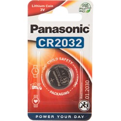 Батарейка Panasonic CR2032 3В бл/1 литиевая дисковая - фото 17055299