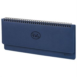 Планинг датированный 2026 305х140 мм BRAUBERG "Favorite", под кожу, темно-синий, 117219 - фото 17065701