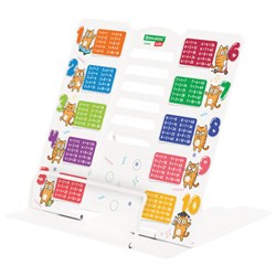 Подставка для книг и учебников большая BRAUBERG KIDS "Кот-Энтузиаст" с таблицей умножения, регулируемый угол наклона, металлическая, 238959 - фото 17067283