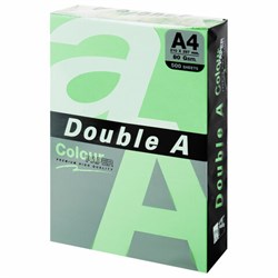 Бумага цветная DOUBLE A, А4, 80 г/м2, 500 л., пастель, зеленая - фото 17072454