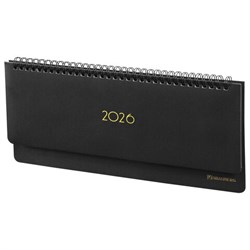 Планинг датированный 2026 305х140 мм BRAUBERG "Select", под кожу, черный, 117232 - фото 17072562