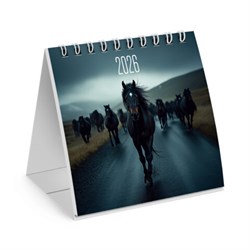 Календарь-домик настольный на гребне, 2026 г., BRAUBERG, 101х101 мм, "Символ года", 117277 - фото 17072582