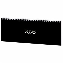 Планинг датированный 2026 285х112 мм, STAFF, гребень, картонная обложка, 64 л., "Black style", 117363 - фото 17072606