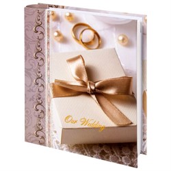 Фотоальбом BRAUBERG "Свадебный подарок" на 200 фото 10х15 см, твердая обложка, переплет, бокс, 391153 - фото 17073276