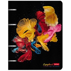 Тетрадь на кольцах А5 166х220 мм, 80 л., металлизированный картон, клетка, HATBER, "Экспрессия", 80ТК5мтлВ1, 80ТК5мтлВ1_2570 - фото 17073311