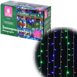 Электрогирлянда-занавес комнатная "Штора" 2х2 м, 304 LED, мультицветная, 220 V, контроллер, ЗОЛОТАЯ СКАЗКА, 591105 - фото 17073448
