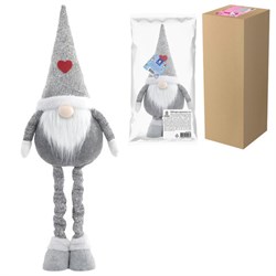 Украшение новогоднее интерьерное 70 см "Гном Милаш", телескопические ножки, полиэстер, ЗОЛОТАЯ СКАЗКА, 592521 - фото 17073606