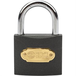 Замок навесной, ширина 50 мм, чугун, дужка d-7,4 мм, английский, 3 ключа, в блистере, 79-0005 - фото 17074035