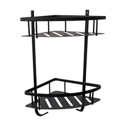 Настенная металлическая двойная угловая полочка RavSlezak YUA0800CMAT - фото 17074113