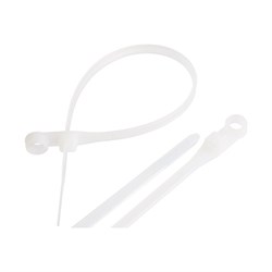 Неоткрывающаяся нейлоновая стяжка NIKOMAX NMC-CTN380-75-MT-WT-100 - фото 17074482