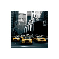 Тканевая шторка для ванны Melodia della vita Жёлтое такси - фото 17076401