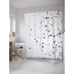 Шторка-занавеска для ванной JoyArty Звезды моно - фото 17079965