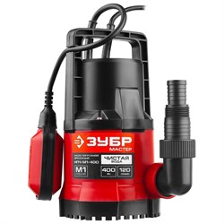 Погружной дренажный насос для чистой воды ЗУБР МАСТЕР М1 НПЧ-М1-400 - фото 17084831