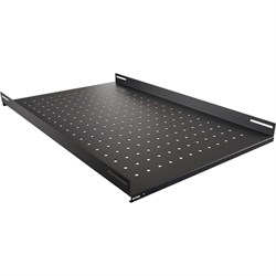 Полка стационарная NTSS 470x750мм, для напольных шкафов глубиной 1000мм, нагрузка до 100кг, черный RAL 9005 - фото 17090574