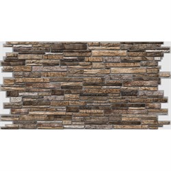 ПВХ панель Регул камень пластушка коричневая - фото 17090705