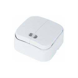 Накладной двойной выключатель HOROZ ELECTRIC с подсветкой EVA (2-GANG ILLUMINATED ONE WAY SWITCH) 10A/250V 112-002-0002 - фото 17092324