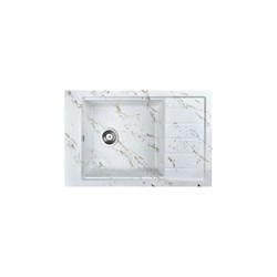 Мойка для кухни из искусственного камня WISENT мрамор бело-золотой (беларусь) 510x780x220 WB28-13/WGER013 - фото 17097333