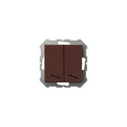 Проходной двухклавишный выключатель LIREGUS Эпсилон - фото 17102004