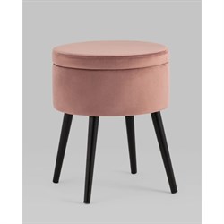 Пуф Стул Груп Клайс с ящиком для хранения, велюр пыльно-розовый - фото 17103296