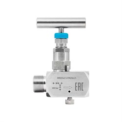 Клапан РОСМА SS-V4 Ду15 Ру400 игольчатый одновентильный, нержавеющий, ВР/НР М20х1.5 - фото 17111659