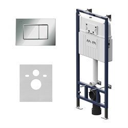 Инсталляция для подвесного унитаза AM.PM MasterFit с клавишей ProC S, хром глянцевый - фото 17112475