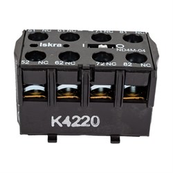 Блок-контакт для миниконтакторов iskra ND4M-04 - фото 17113535
