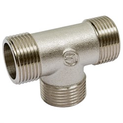 Резьбовой латунный тройник DOUBLE-LIN LL6135B (1") - фото 17115133